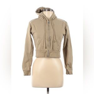 Brandy Melville Tan Zip Up Hoodie